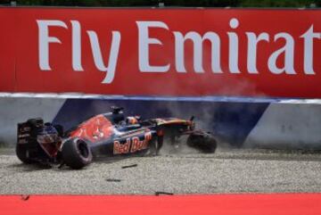 Los espectaculares accidentes de Daniil Kvyat y Nico Rosberg