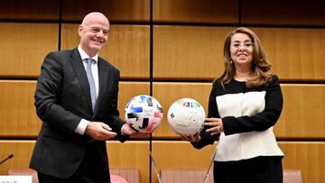 El presidente de la FIFA, Gianni Infantino, durante una rueda de prensa