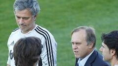 <b>DIÁLOGO. </b>Pardeza habló con Mourinho, Karanka y Rui Faria.