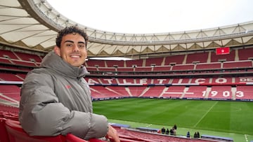 ENTREVISTA A PABLO PEREZ TRAS EL ENTRENAMIENTO DEL ATLETICO DE MADRID B EN EL ESTADIO METROPOLITANO