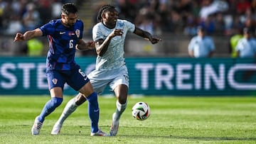 Sutalo y Leão, durante un amistoso de preparación para esta Eurocopa.