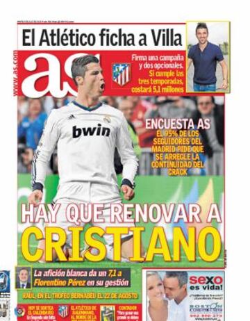 Las portadas de AS de julio