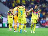 during the 14th round match between America and Cruz Azul as part of the Liga BBVA MX Varonil, Torneo Clausura 2026 at Banorte (Azteca) Stadium, on April 11, 2026 in Mexico City, Mexico.
