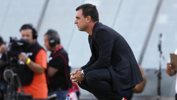 Futbol, Colo Colo vs Huachipato
 Quinta fecha, campeonato Nacional 2018
 El entrenador de Colo Colo Pablo Guede da instrucciones a sus jugadores durante el partido de primera division contra Huachipato disputado en el estadio Monumental de Santiago, Chile