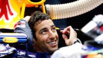 Daniel Ricciardo durante la sesión de clasificación en Spa.