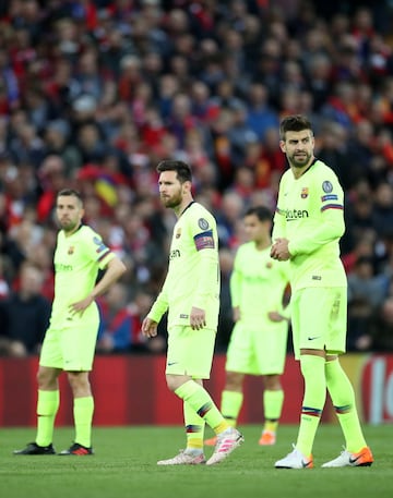 El 7 de mayo de 2019 se midieron en Anfield al Liverpool en el partido de vuelta de la semifinal, a la que los catalanes llegaban con una renta en la ida de 3-0. El Barcelona salió dormido y paralizado ante la intensidad del equipo inglés y acabaron perdiendo el pase a la final tras caer por 4-0.