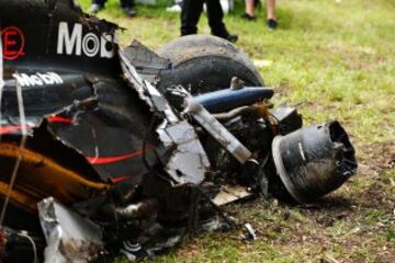 El espectacular accidente de Fernando Alonso en Australia