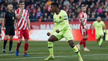 El lateral derecho portugu&eacute;s del Barcelona, Nelson Semedo, durante un partido.