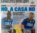 "No, a casa no", dice la prensa italiana sobre el Italia-Uruguay