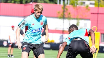 Andrés Llinás durante un entrenamiento de la Selección Colombia.