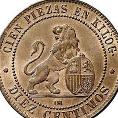 ¿Por qué se le llamaba "perra gorda" a la moneda de diez céntimos de peseta en España?
