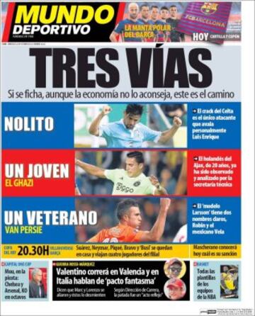 Portadas de la prensa mundial