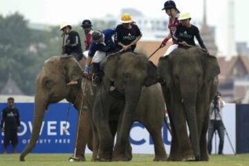 Las imágenes más curiosas del Torneo de Polo con elefantes