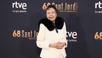 BARCELONA CATALONIA, SPAIN - APRIL 24: Actress Gemma Cuervo poses during the photocall of the 68th edition of the RNE Sant Jordi Cinematography Awards, on 24 April, 2024 at the Teatre Coliseum, on 24 April, 2024 in Barcelona, Catalonia, Spain. The 68th edition of the RNE Sant Jordi Cinematography Awards has recognized the film 'La sociedad de la nieve' as best Spanish film of the edition, Carolina Yuste as best Spanish actress for 'Saben aquell' and Alberto Ammann as best Spanish actor for his work in 'Upon entry'. Awarded annually by Radio Nacional de España, these awards are one of the oldest cinematographic prizes in Spain and do not have a financial endowment. (Photo By Kike Rincon/Europa Press via Getty Images)