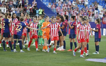 Las jugadoras del Atlético de Madrid, subcampeonas de la Copa de la Reina.