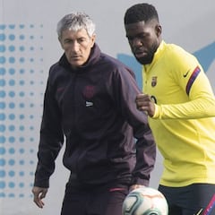 Setién inicia las sesiones colectivas con una buena noticia: el regreso de Umtiti