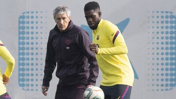 Seti¨¦n inicia las sesiones colectivas con una buena noticia: el regreso de Umtiti