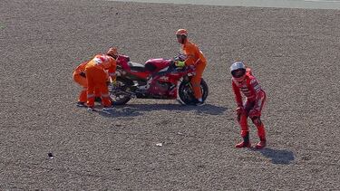 Marc Márque,z en la escapatoria del GP de Indonesia, donde se lesionó con la Ducati de MotoGP.