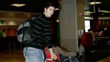 <b>EN MADRID. </b>Tomic aterrizó el domingo.