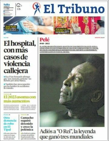 Tributes to Pelé on the front pages of the world