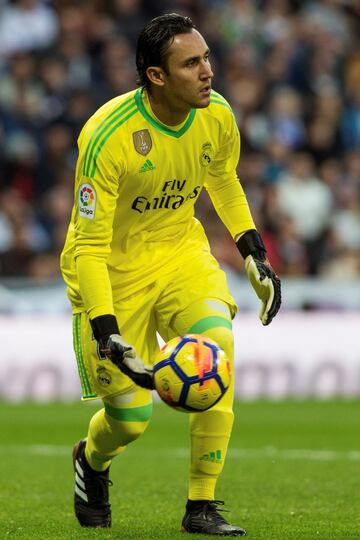 El portero costarricense del Real Madrid Keylor Navas durante el partido ante el Sevilla