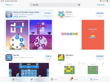 Apple retira de la AppStore los clones de Wordle