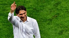 Croatia&#039;s coach Zlatko Dalic celebrates after winning the Russia 2018 World Cup semi-final football match between Croatia and England at the Luzhniki Stadium in Moscow on July 11, 2018. / AFP PHOTO / Mladen ANTONOV / RESTRICTED TO EDITORIAL USE - NO MOBILE PUSH ALERTS/DOWNLOADS
 