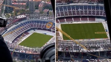 El Barça publica un vídeo del progreso del Camp Nou y su estado ha generado debate