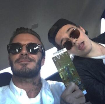 David Beckham con Brooklyn Beckham