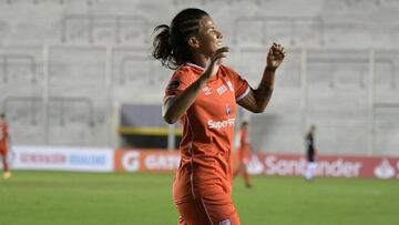 Manuela Gonz&aacute;lez, figura de Am&eacute;rica de Cali en el debut en Copa Libertadores Femenina.