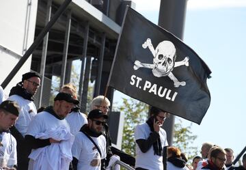 Soccer Football - 2. Bundesliga - Hamburger SV v St Pauli - Volksparkstadion, Hamburg, Germany - September 30, 2018  St Pauli fans before the match 