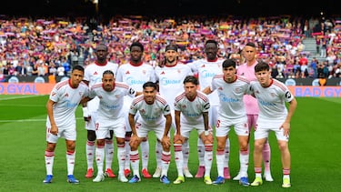 El once inicial del Sevilla. 