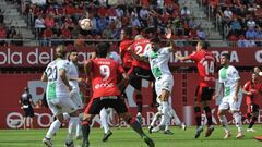 Valjent durante el partido contra el Extremadura.