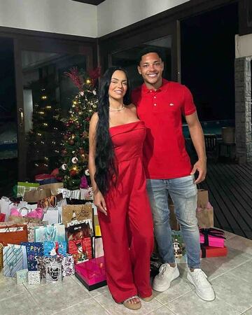 Antes de su viaje a Barcelona el delantero disfrut¨® de la Navidad con sus seres queridos.