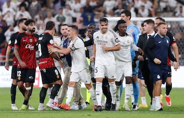 Asencio, durante la tangana ante el Mallorca.