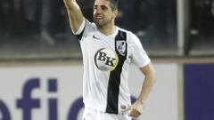 Marco Mat&iacute;as, celebrando un gol.