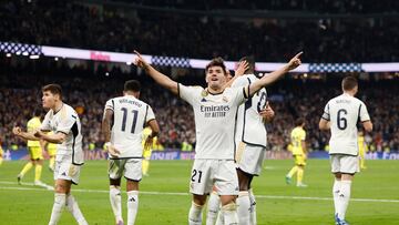 Brahim festeja su tanto al Villarreal.