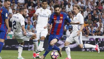 23/04/17
PARTIDO PRIMERA DIVISION
REAL MADRID F.C.BARCELONA
GOL 1-1 LIONEL ANDRES MESSI Y DANIEL CARVAJAL RAMOS Y LUKA MODRIC Y CARLOS HENRIQUE CASEMIRO EMPATE PRIMER GOL