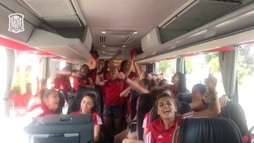 Las chicas, al ritmo de Ramos y Niña Pastori para afrontar la final