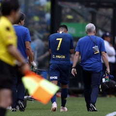 Pavón se marchó lesionado con un problema muscular