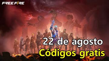 free fire 22 agosto codigos gratis