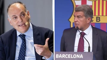 Tebas pone un tuit de réplica a Laporta por lo de CVC y este responde: "Queridísimo Javier..."