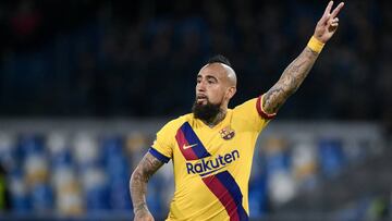Arturo Vidal of Barcelona during the UEFA Champions League, Round of 16, 1st leg football match between SSC Napoli and FC Barcelona on February 25, 2020 at Stadio San Paolo in Naples, Italy - Photo Giuseppe Maffia / Sportphoto24 / DPPI 25/02/2020 ONLY FOR USE IN SPAIN