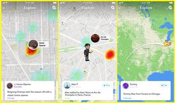 La nueva funci&oacute;n Explora dentro de Mapa de Snaps de Snapchat