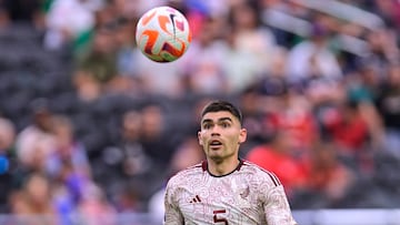 Johan Vasquez of Mexico during the game Panama vs Mexico (Mexican National team), corresponding to Third Place of Final Four of the CONCACAF Nations League 2022-2023, at Allegiant Stadium, on June 18, 2023.

<br><br>

Johan Vasquez de Mexico durante el partido Panama vs Mexico (Seleccion Mexicana), correspondiente por el Tercer Lugar de la Final Four de la Liga de Naciones CONCACAF 2022-2023, en el Allegiant Stadium, el 18 de junio de 2023.