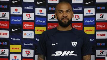 Soccer Football - Liga MX - Pumas UNAM unveil new signing Dani Alves - Mexico City, Mexico - July 23, 2022 Pumas UNAM's Dani Alves during the unveiling REUTERS/Luis Cortes