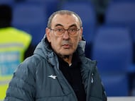 Rome (Italy), 20/12/2025.- Lazios head coach Maurizio Sarri looks on during the Italian Serie A soccer match between SS Lazio and US Cremonese at the Olimpico stadium in Rome, Italy, 20 December 2025. (Italia, Roma) EFE/EPA/GIUSEPPE LAMI