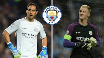 Claudio Bravo y Joe Hart.