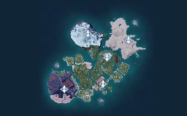 Mapa interactivo de Palword: dónde están las estatuas, torres, mazmorras, cofres y más