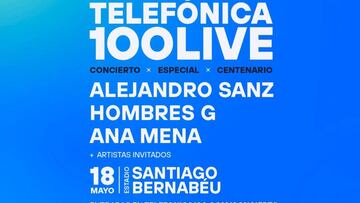 Concierto ‘Telefónica 100 Live’ en el Bernabéu: cuándo es, precio de las entradas y cómo comprarlas